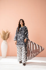 Tiraz Stitched 3 Piece Summer Suit-Raina - 3pc