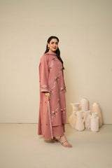 Tiraz Stitched 3 Piece Winter Suit-Afrozeh