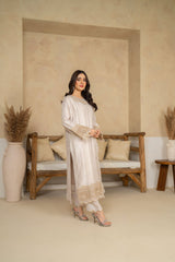 Tiraz Stitched 3 Piece Formals Suit-Nafees