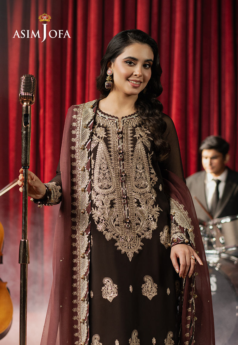 Asim Jofa Premium Festive Ajpf-02 Embroidered Chiffon 3 Pcs