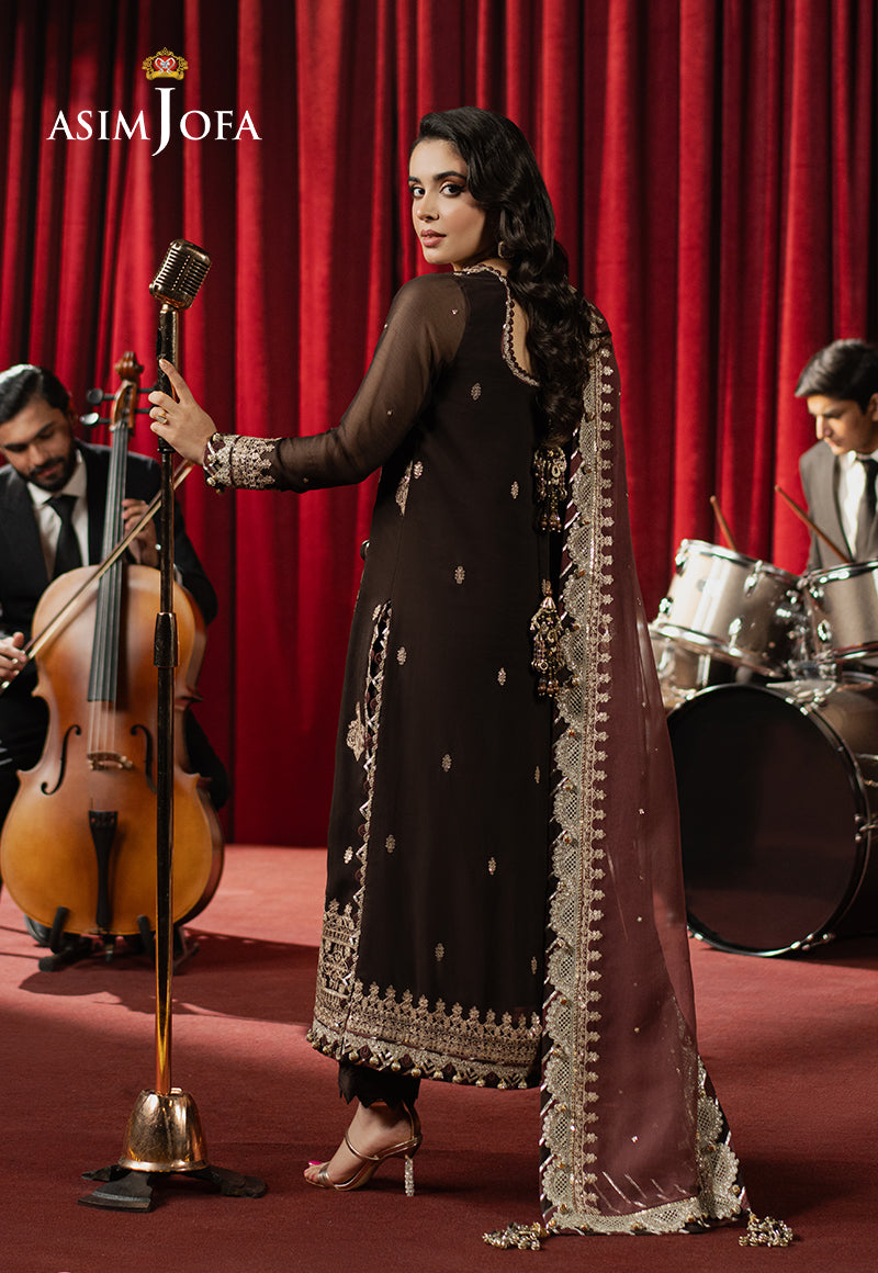 Asim Jofa Premium Festive Ajpf-02 Embroidered Chiffon 3 Pcs