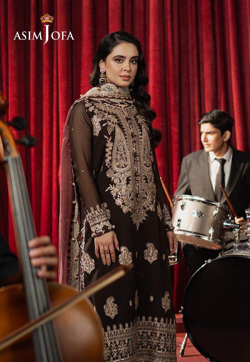 Asim Jofa Premium Festive Ajpf-02 Embroidered Chiffon 3 Pcs