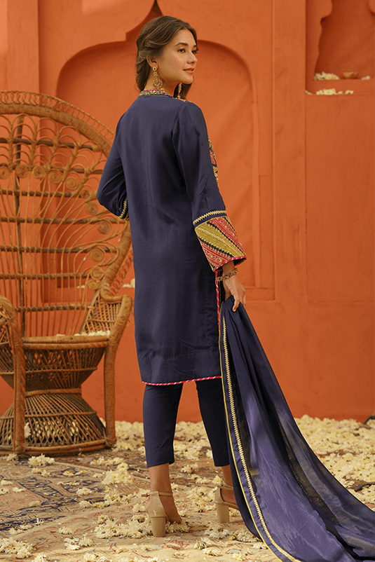 Bahara By Zaaviay Stitched Neelkamal (Three Piece)
