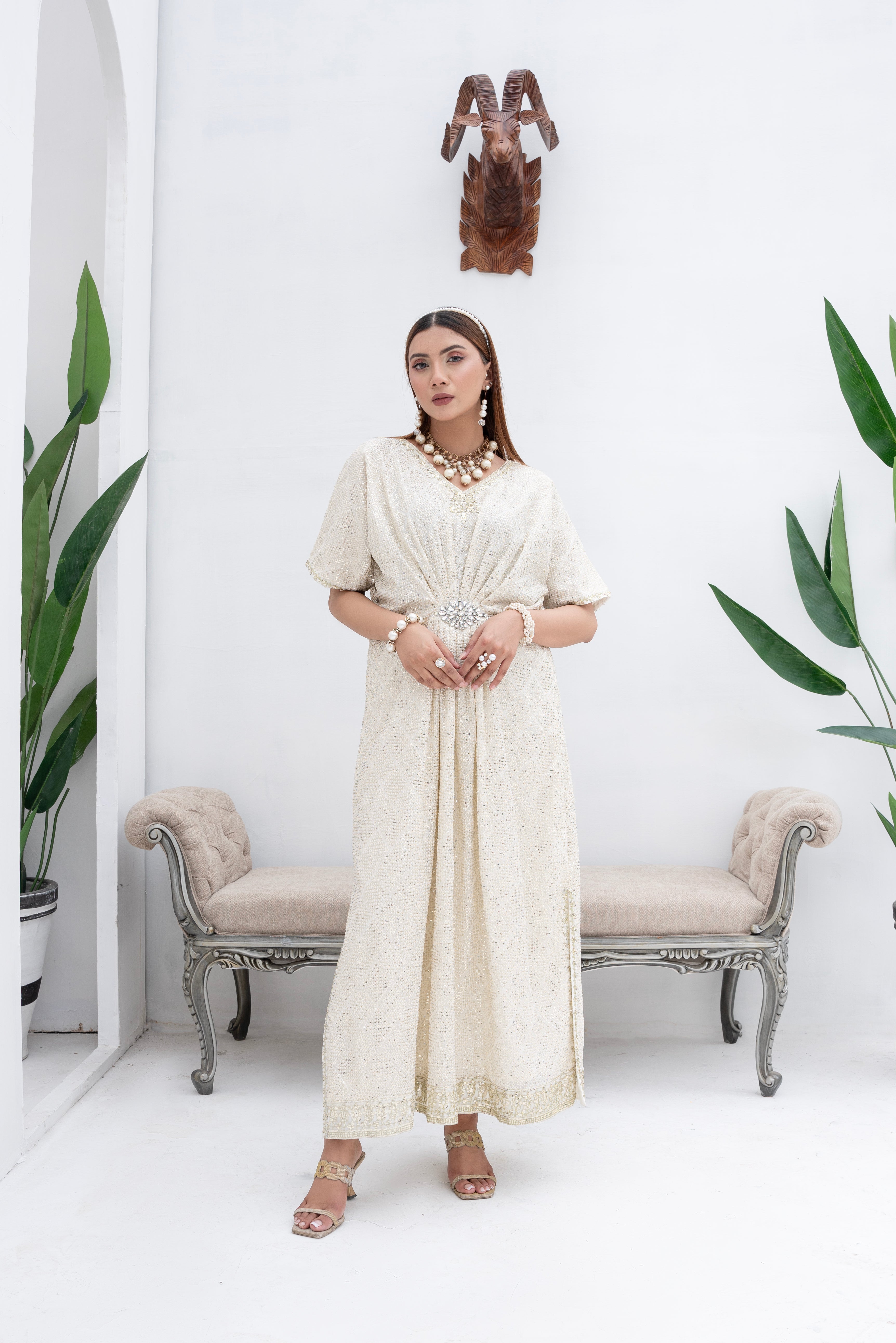 Manahils Stitched Formals Wa 03-Off White