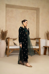 Tiraz Stitched 3 Piece Formals Suit-Jahan Araa