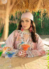 Cocktail By Sardinia Unstitched 3 Piece Summer Collection-PINK PUNCH