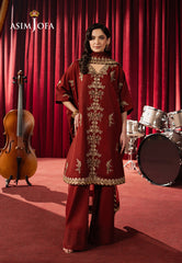 Asim Jofa Premium Festive Ajpf-12 Embroidered Silk 3 Pcs