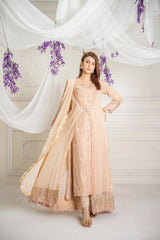 Manahils Stitched Formals Kurti-B-005-Peach