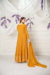 Manahils Stitched Formals Kurti-099-Copper Orange