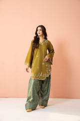 Tiraz Stitched 2 Piece Summer Suit-Raya - 2pc