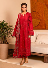 Meerak Stitched 3 Piece Blended Silk Suit-Roumera