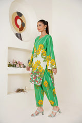 Qurb Unstitched 2 Piece Summer Collection'2025-Scented Petals