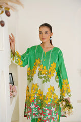 Qurb Unstitched 2 Piece Summer Collection'2025-Scented Petals