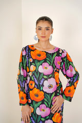 Qurb Unstitched 2 Piece Summer Collection'2025-Floral Rush