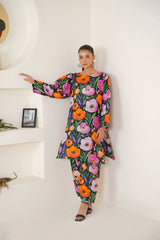 Qurb Unstitched 2 Piece Summer Collection'2025-Floral Rush