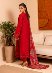 Meerak Stitched 3 Piece Blended Silk Suit-Roumera