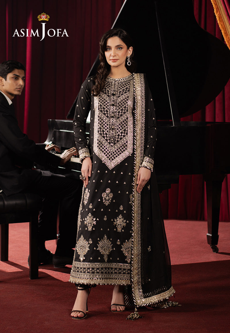 Asim Jofa Premium Festive Ajpf-01 Embroidered Silk 3 Pcs