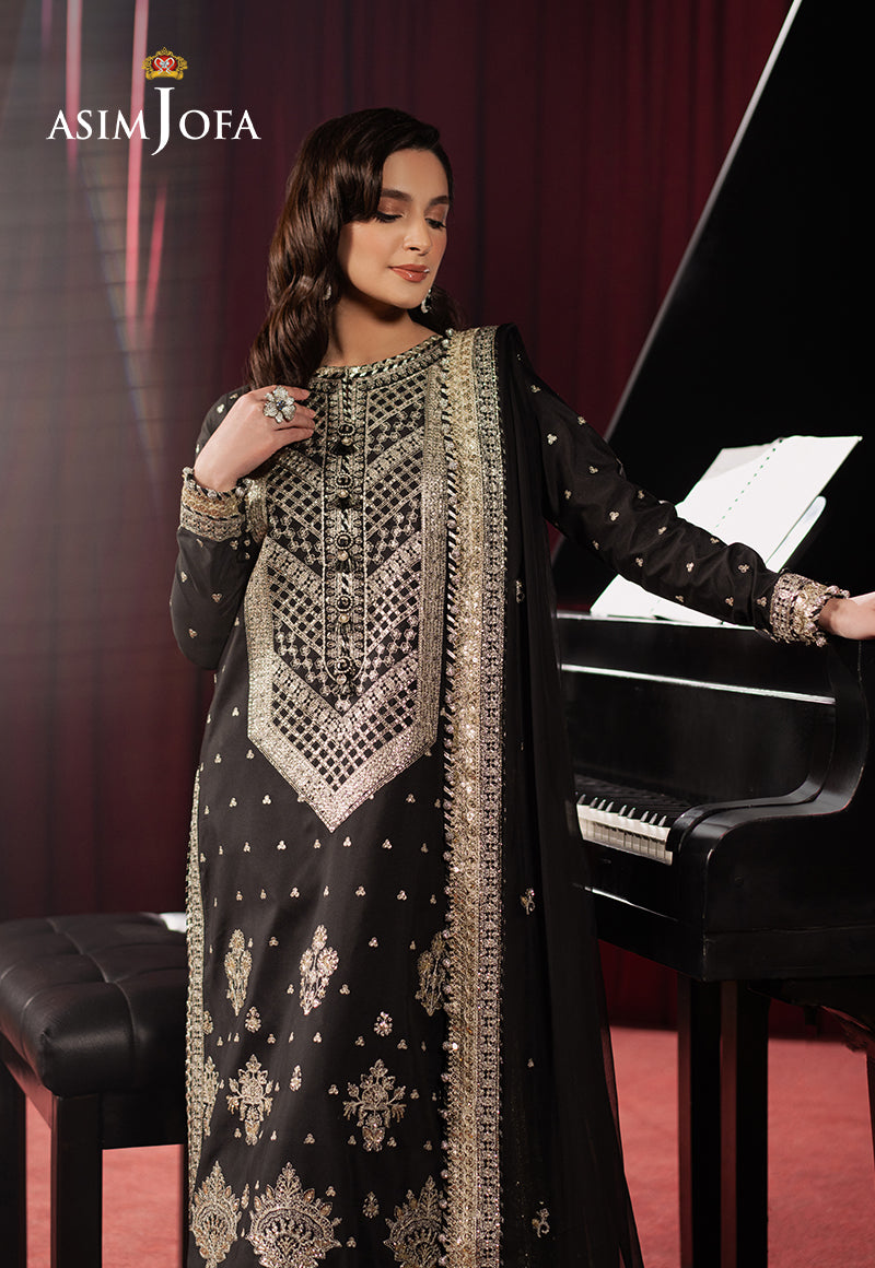 Asim Jofa Premium Festive Ajpf-01 Embroidered Silk 3 Pcs