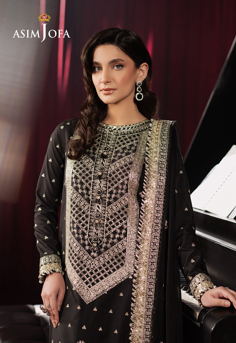Asim Jofa Premium Festive Ajpf-01 Embroidered Silk 3 Pcs