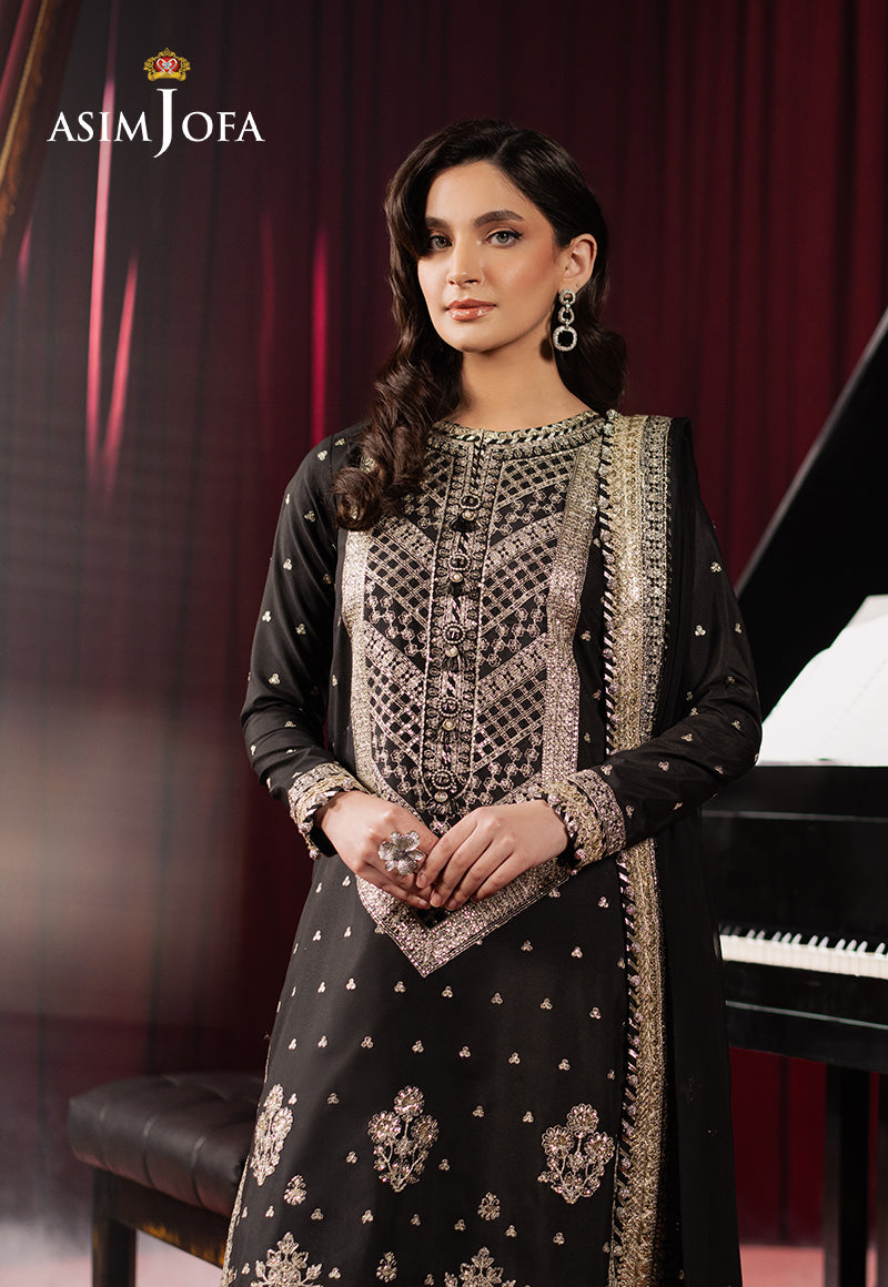 Asim Jofa Premium Festive Ajpf-01 Embroidered Silk 3 Pcs