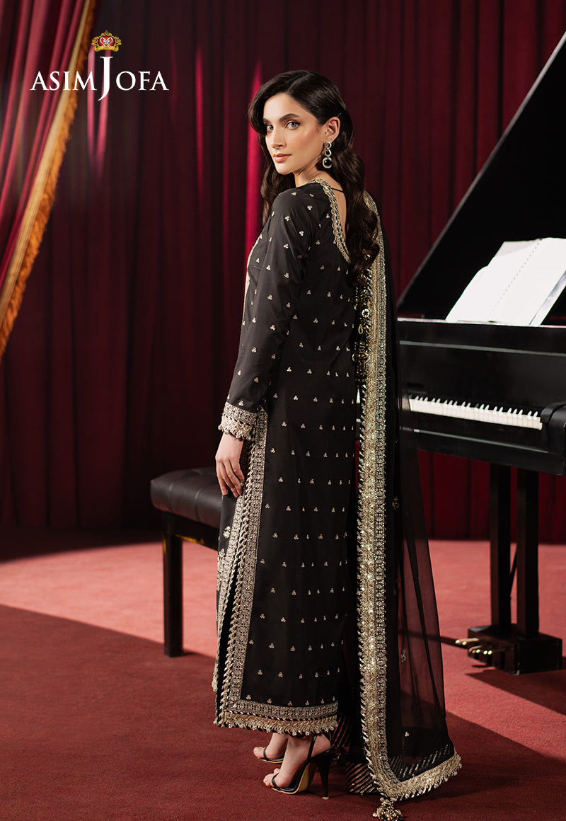 Asim Jofa Premium Festive Ajpf-01 Embroidered Silk 3 Pcs