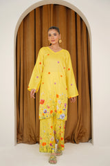 Qurb Stitched 2 Piece Summer Collection'2025-Botanic Calm