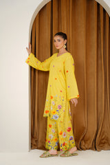 Qurb Unstitched 2 Piece Summer Collection'2025-Botanic Calm