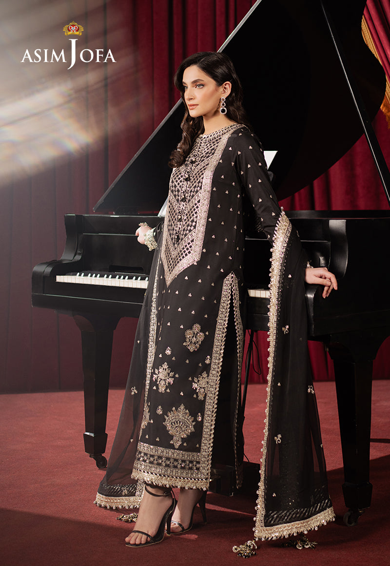Asim Jofa Premium Festive Ajpf-01 Embroidered Silk 3 Pcs