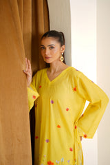 Qurb Stitched 2 Piece Summer Collection'2025-Botanic Calm