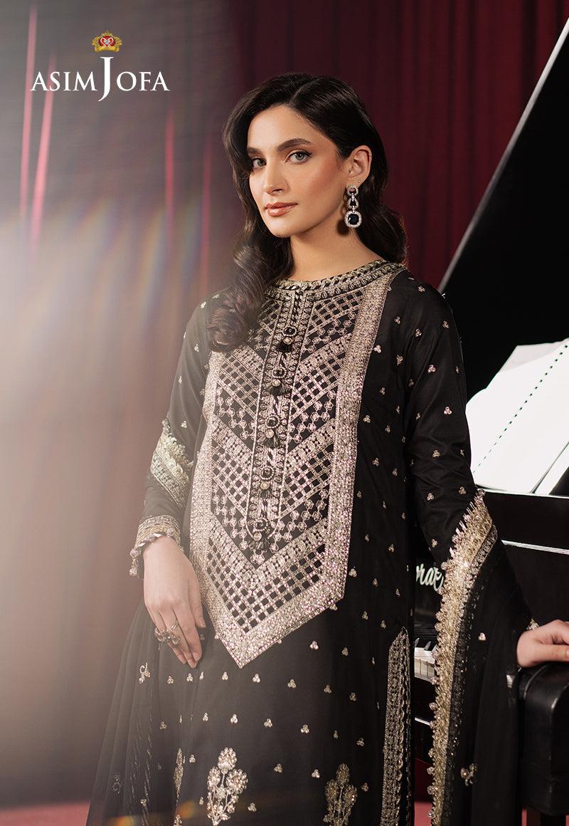 Asim Jofa Premium Festive Ajpf-01 Embroidered Silk 3 Pcs