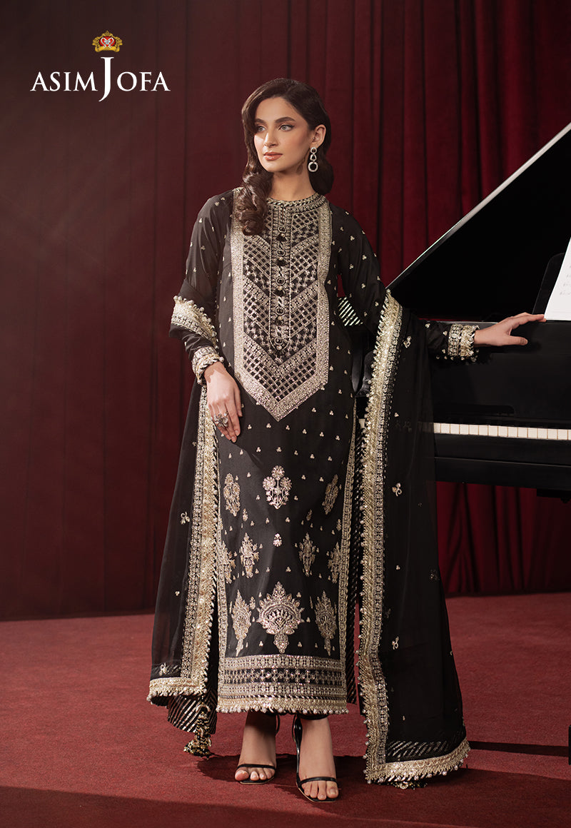 Asim Jofa Premium Festive Ajpf-01 Embroidered Silk 3 Pcs