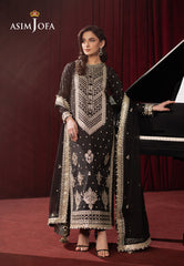 Asim Jofa Premium Festive Ajpf-01 Embroidered Silk 3 Pcs