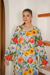 Qurb Unstitched 2 Piece Summer Collection'2025-Sky Bloom