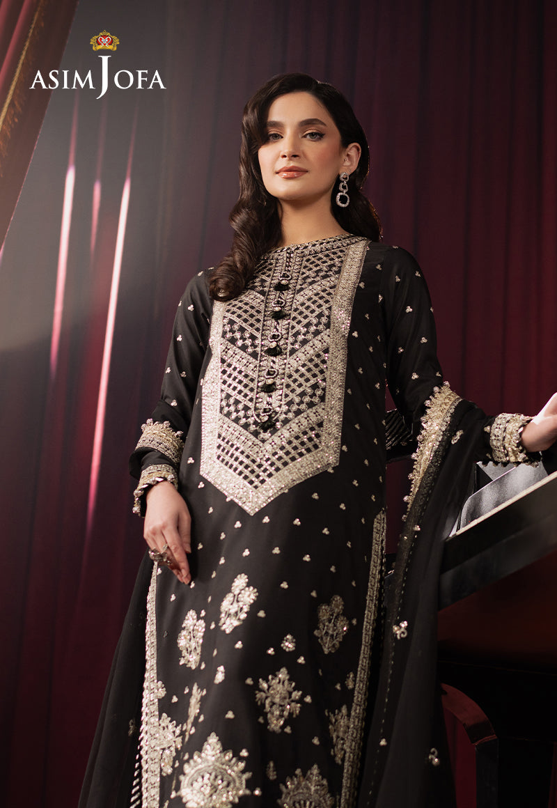 Asim Jofa Premium Festive Ajpf-01 Embroidered Silk 3 Pcs