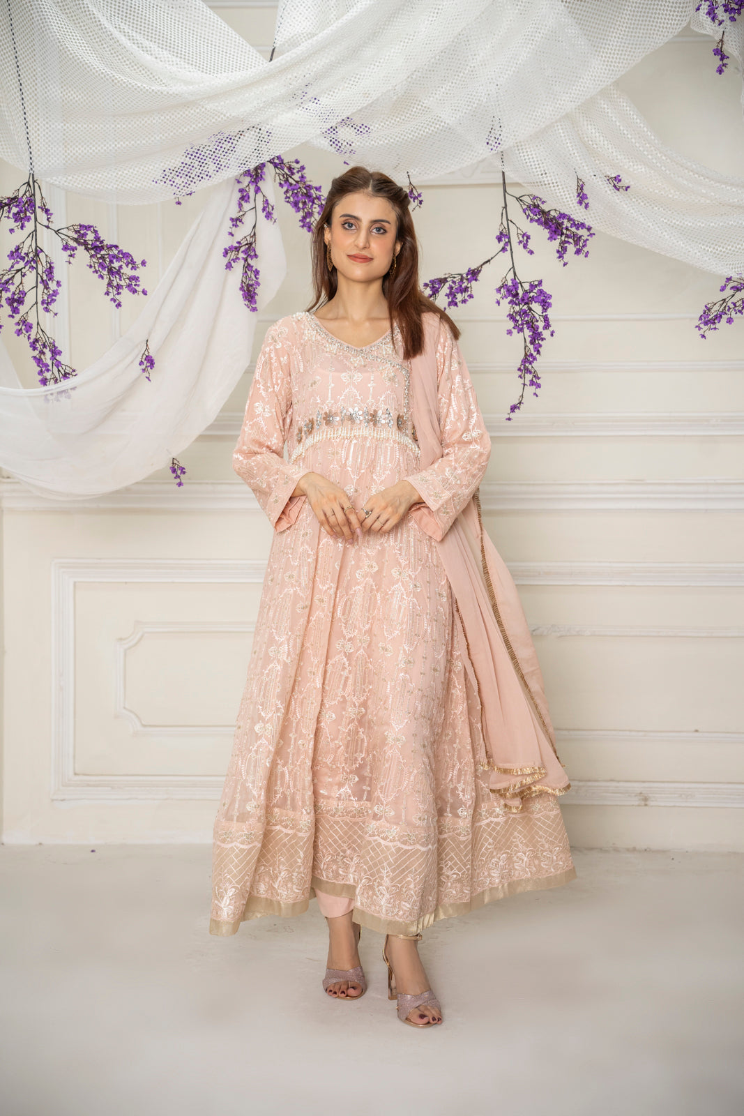 Manahils Stitched Nd-6-Peach
