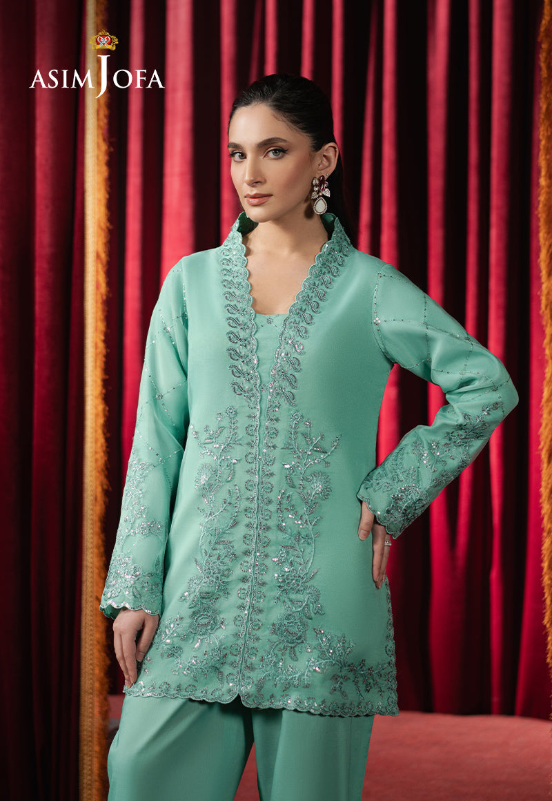 Asim Jofa Premium Festive Ajpf-11 Embroidered Organza 2 Pcs