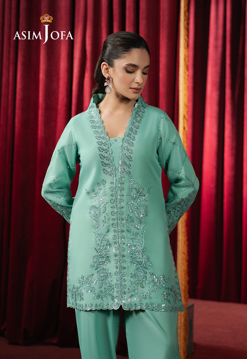 Asim Jofa Premium Festive Ajpf-11 Embroidered Organza 2 Pcs