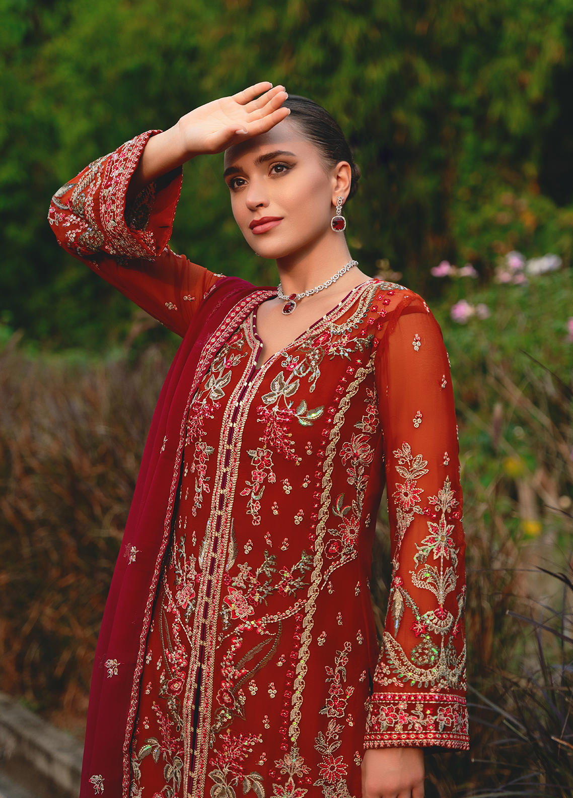Gulaal Stitched 3 Piece Luxury Emb Pret Collection'2025-Athena (GL-EP-2024-22)