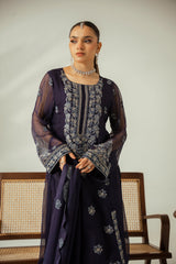 Diva By Zouj Unstitched 3 Piece Luxury Chiffon Collection'2025-Royal Sapphire