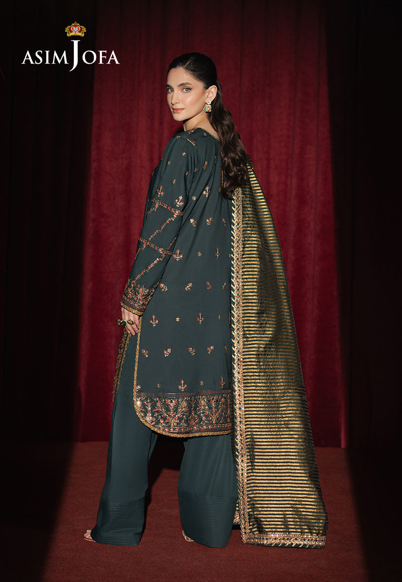 Asim Jofa Premium Festive Ajpf-05 Embroidered Silk 3 Pcs
