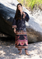 Oasis by Meerak Stitched 2 Piece Silk Lawn Kaftan-KF - 03