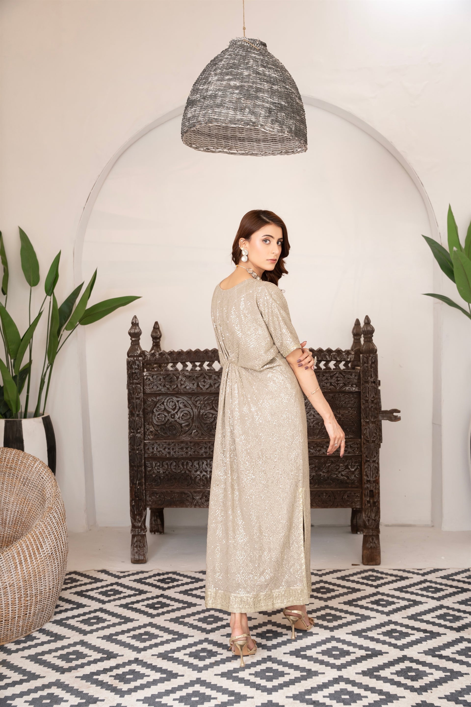 Manahils Stitched Formals Wa 03-Beige