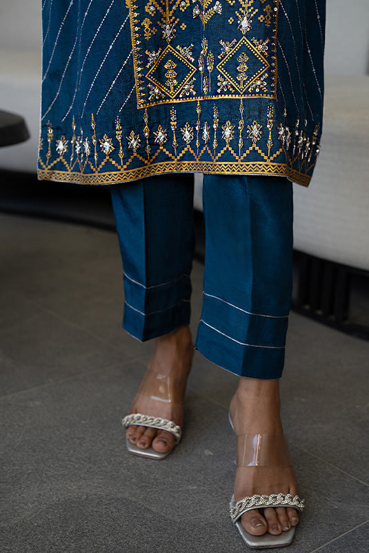 Zaaviay Stitched Eid Edit Collection Samara (Three Piece)