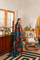 Feathers Unstitched 3 Piece Digital Printed Lawn Summer Suit-NELAM-FT465