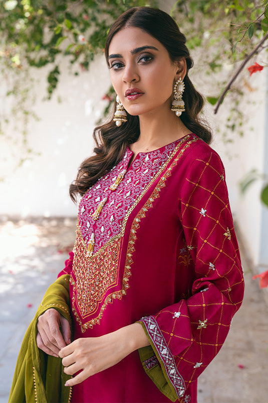 Zaaviay Stitched Eid Edit Collection Leya (Three Piece)