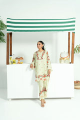 Raha By Amal Stitched Co Ords Cambric Vol-01 Collection'2025-Pistachio