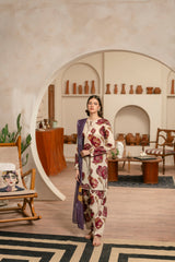 Feathers Unstitched 3 Piece Digital Printed Lawn Summer Suit-BRIM-FT475