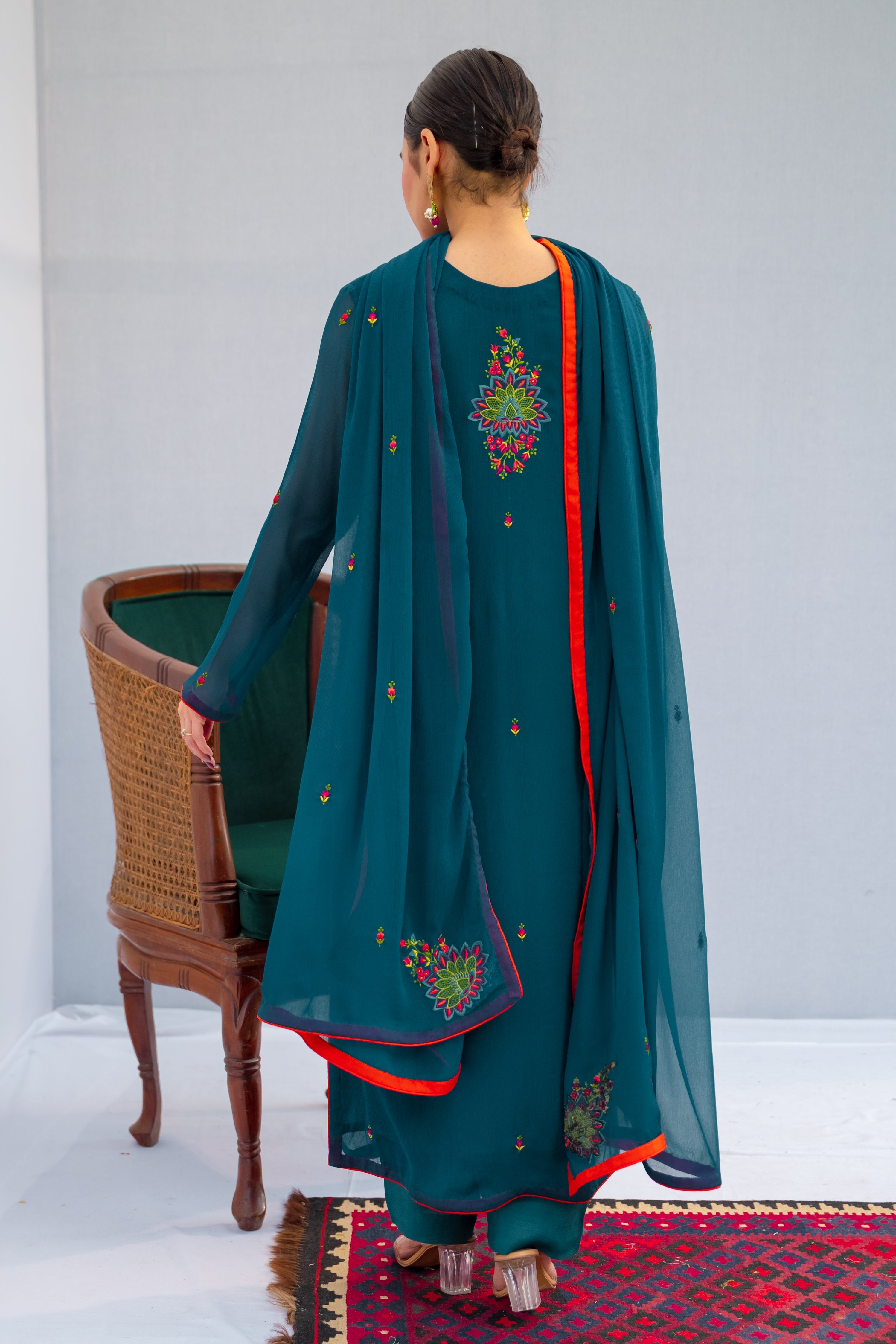 Najia Zia Stitched 3 Piece Formals Collection'2025-Peacock