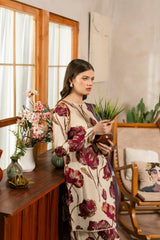 Feathers Unstitched 3 Piece Digital Printed Lawn Summer Suit-BRIM-FT475