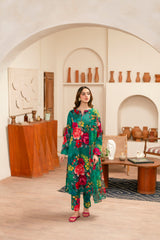 Feathers Unstitched 3 Piece Digital Printed Lawn Summer Suit-MOSS-FT467